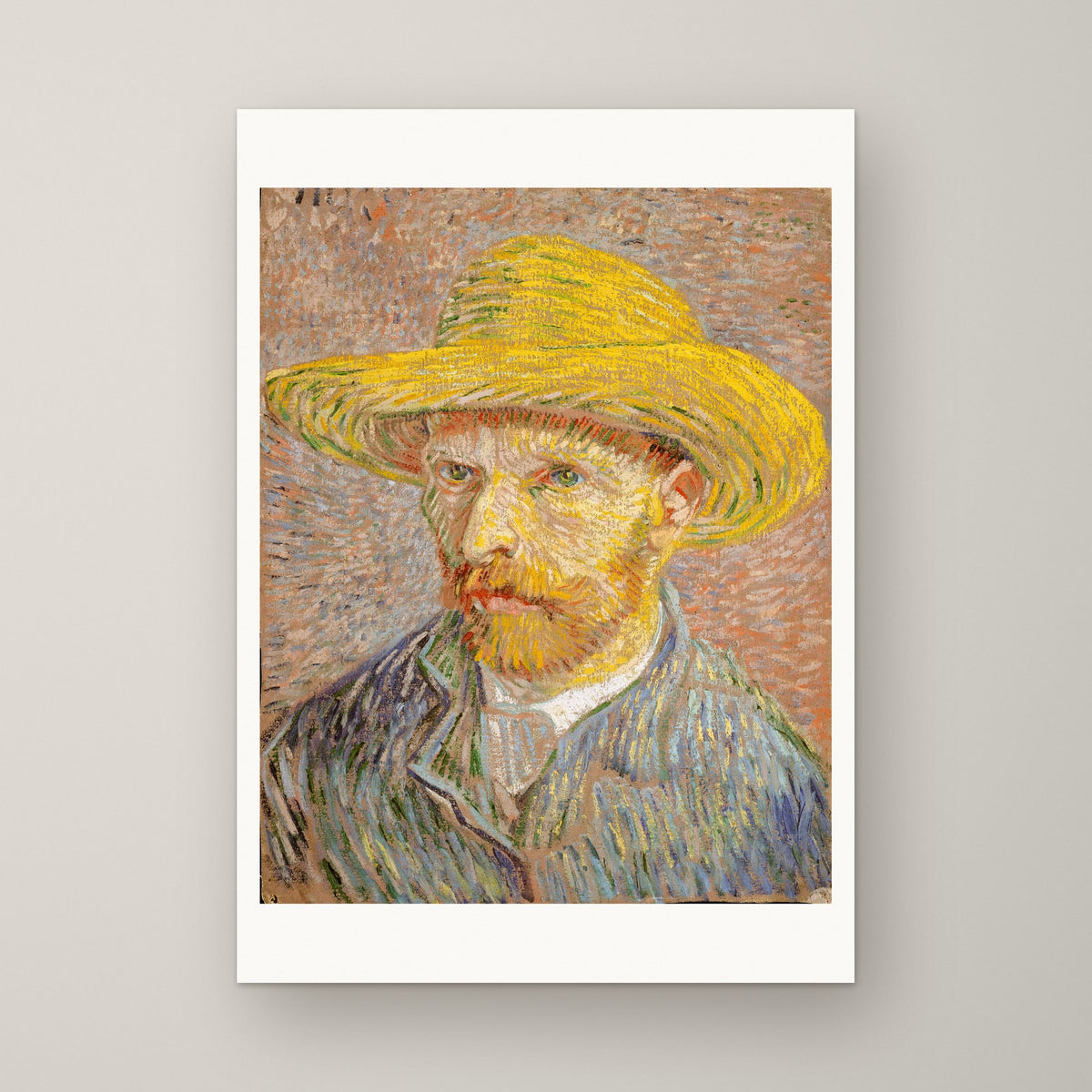 Self-Portrait with a Straw Hat – unframed print