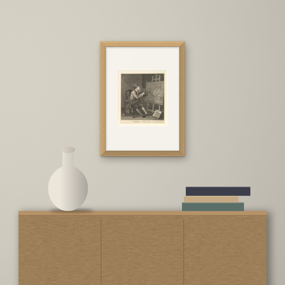 Serjeant Painter to His Majesty – framed on a wall above a sideboard
