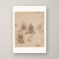 Sketches for the Virgin Adoring the Christ Child – unframed print