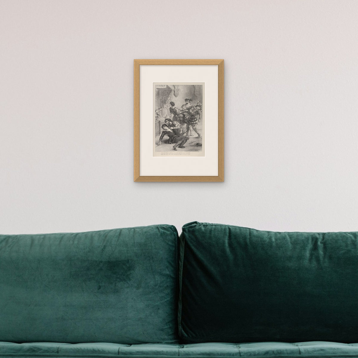 The Death of Hamlet – framed in a living room