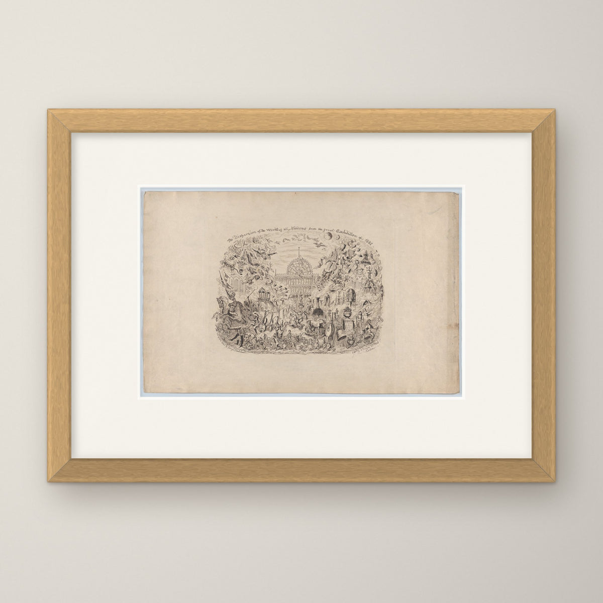 The Dispersion of the Works of All Nations – in an oak frame