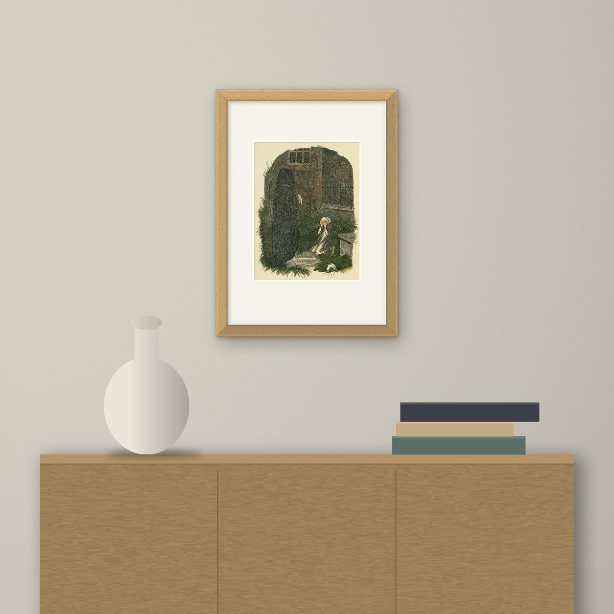 The Last of the Spirits – framed on a wall above a sideboard