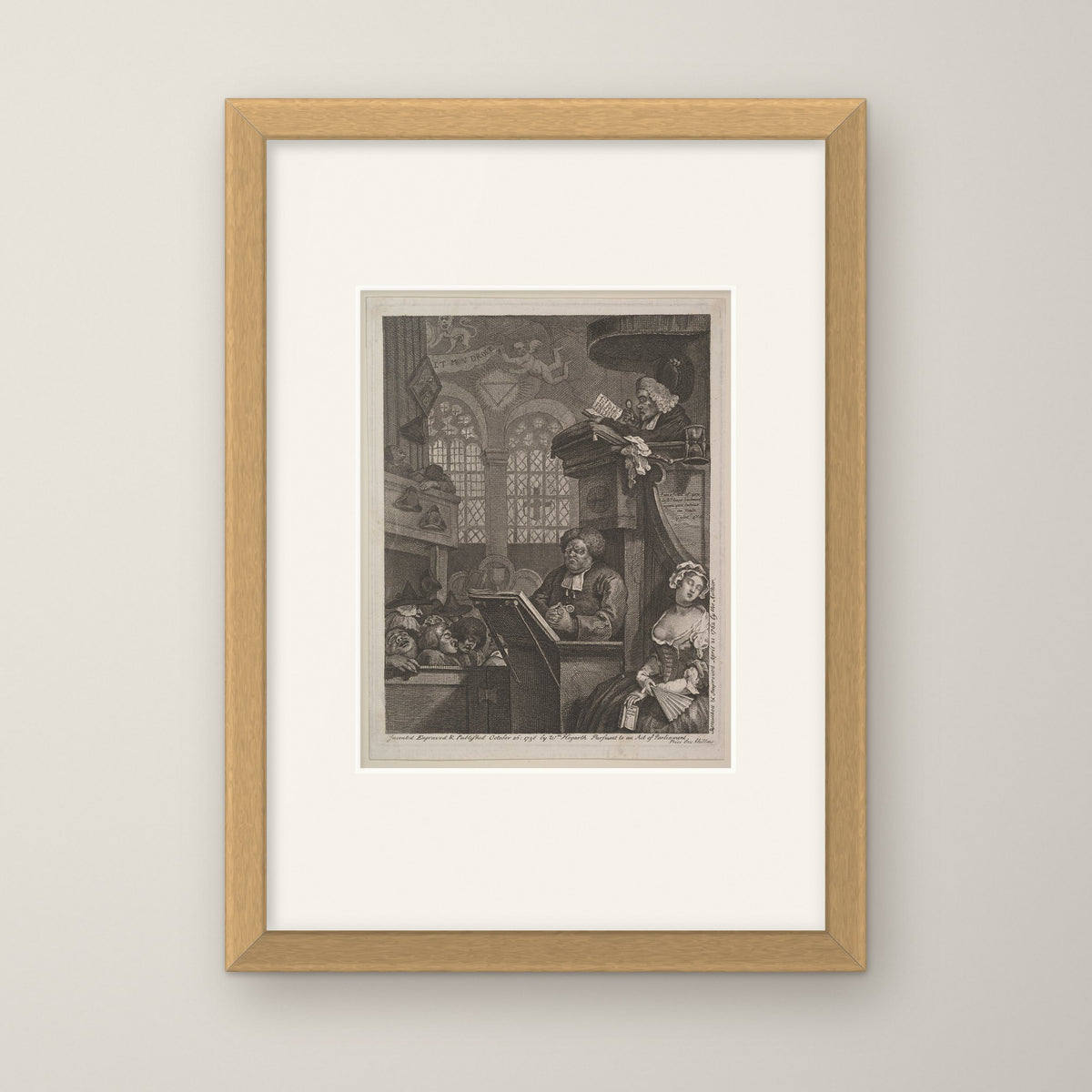The Sleeping Congregation – in an oak frame