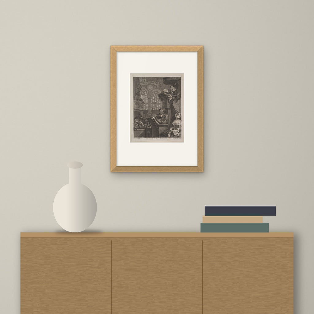The Sleeping Congregation – framed on a wall above a sideboard