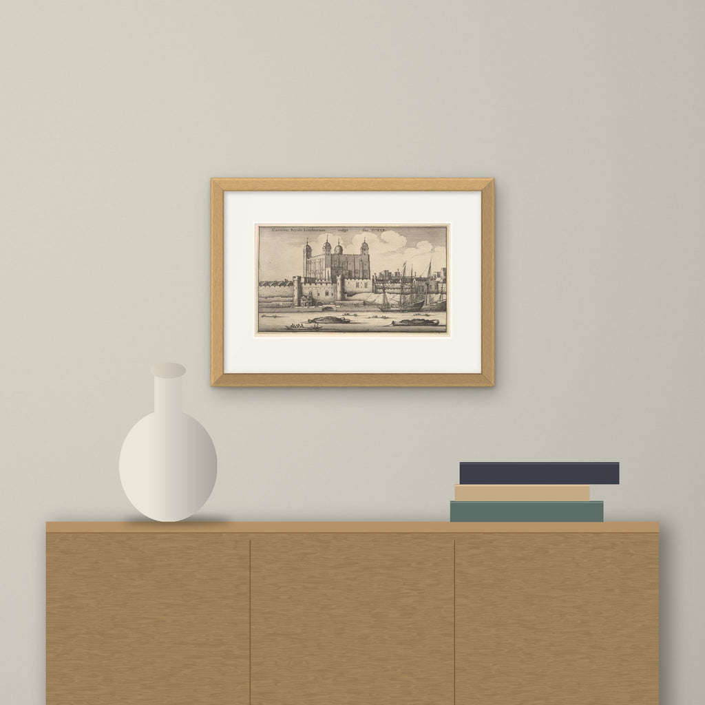 Tower of London – framed on a wall above a sideboard