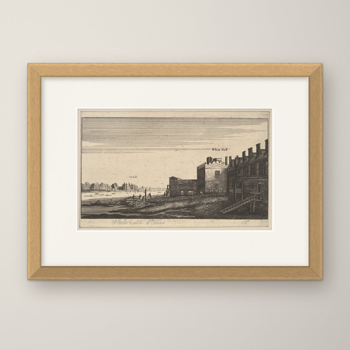 View of Lambeth – in an oak frame