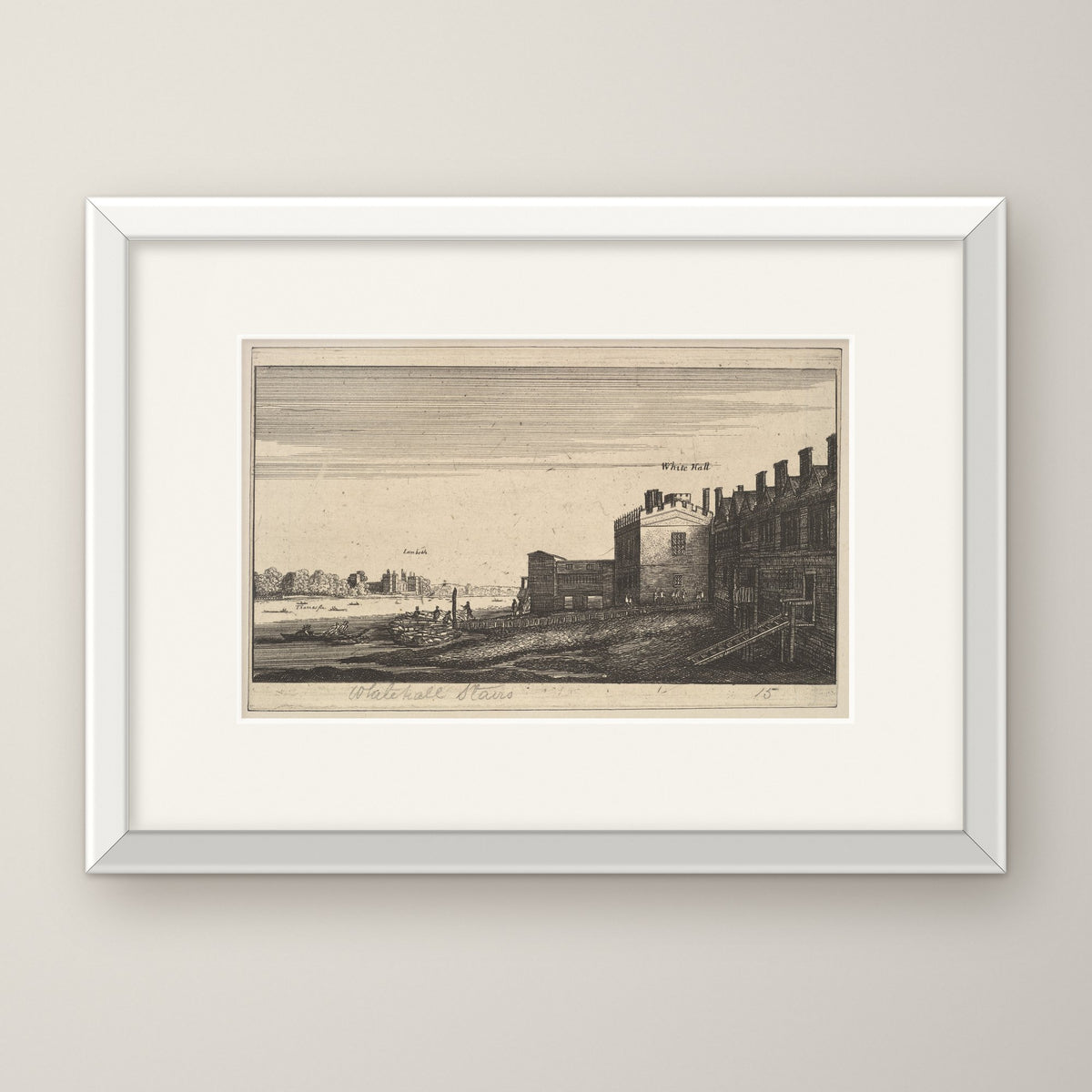 View of Lambeth – in a white frame